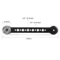 SmallRig Arri paplašinājams 1807 ar 198 mm garumu, 3/8-16 un 1/4-20 vītņotiem caurumiem kameras aksesuāriem, M6 vīriešu un sieviešu vītne Arri rozetes saderībai