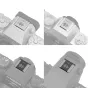 Крышка горячего башмака SmallRig черного цвета для фотоаппаратов Fujifilm с характерным дизайном звуковой волны и отметкой '1934', с защитной силиконовой подушкой и безшовной алюминиевой конструкцией.