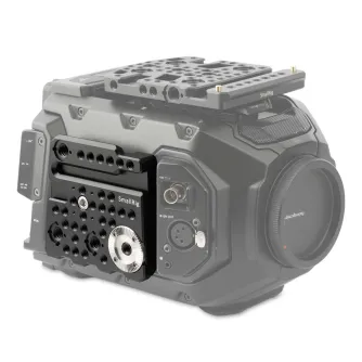 SmallRig Side Plate for Blackmagic URSA Mini camera with ARRI mounting holes, NATO rail, cold shoe, and rubber cushions for scratch protection