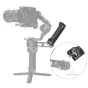 SmallRig Sling Handgrip for DJI RS 2 gimbal with anti-twist flanges, mounted on a tripod for ergonomic low-angle shooting