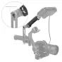 SmallRig Sling Handgrip for DJI RS 2 and RSC 2 with replacement lock knob, featuring threaded accessory mounts and ergonomic design for low-angle gimbal shooting