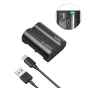 SmallRig USB-C camera battery for Nikon EN-EL15c with 2600mAh capacity, featuring a built-in USB-C charging port and a USB-A to USB-C cable included.