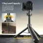 Ulanzi MT90 Cka Quick Release Tripod with 1.5kg load capacity, extended for stable camera mounting, featuring twist-lock mechanism and wide base for smooth footage.