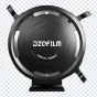 DZOFILM Octopus Adapter II PL objektīvu adapteris, melnā metāla konstrukcija, augšup skatījumā ar iegravētu logotipu un tekstu 'FOR PL MOUNT'.