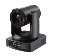 Hollyland Astra P1 UHD 4K PTZ camera with 30x optical zoom, front view showcasing professional lens with red ring and sleek black body, ideal for live streaming and event productionHollyland Astra P1 UHD 4K PTZ camera with 30x optical zoom, front view showcasing professional lens with red ring and sleek black body, ideal for live streaming and event production