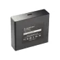 Wise UHS-II SD/mikroSD kartes lasītājs WA-DSD06 melnā krāsā no muguras puses ar USB 3.2 Gen 2 atbalstu un trim kartēm