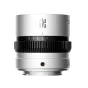 Blazar Beetle 32mm 1.33X pilna kadra pancake anamorfa lēca ar L-mount, ar fiksētu atvērumu T3.2 un izteiksmīgiem sudrabainiem flāriem kinomatogrāfiskajai ovalajai bokeh