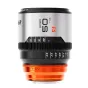 Объектив Blazar Apex 50мм T1.8 1.33X с автофокусом для камер с байонетом L Mount, серебристый и черный корпус, оранжевое переднее кольцо и детализированные метки фокуса и диафрагмы.