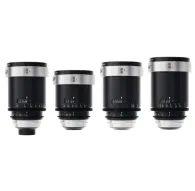 BLAZAR Cato 2X full-frame anamorphic 4-lens set featuring 40mm T2.0, 55mm T2.0, 85mm T2.8, and 125mm T4.0 lenses shown from the front for cinematic filmmakingBLAZAR Cato 2X full-frame anamorphic 4-lens set featuring 40mm T2.0, 55mm T2.0, 85mm T2.8, and 125mm T4.0 lenses shown from the front for cinematic filmmaking
