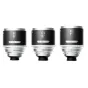 Blazar MANTIS 1.33X pilnformatīvās anamorfās 25mm/50mm/75mm objektīvu komplekts ar PL montāžu, piedāvājot kinomātisko 1.33X spiedienu un dzeltenīgas flāres