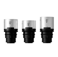 Blazar Remus-M 1.5x full-frame anamorphic lens set with 33mm, 50mm, and 100mm lenses, E mount, featuring silver flares and 16-blade iris for cinematic oval bokehBlazar Remus-M 1.5x full-frame anamorphic lens set with 33mm, 50mm, and 100mm lenses, E mount, featuring silver flares and 16-blade iris for cinematic oval bokeh