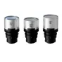 Blazar Remus-M 1.5x full-frame anamorphic lens set with 33mm, 50mm, and 85mm focal lengths for Sony E mount cameras, featuring classic cinematic silver flares and oval bokeh.