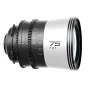 Blazar Viper 75mm T2.1 full-frame 1.5X anamorphic lens with PL mount, featuring a 16-blade iris and 77mm filter thread for cinematic filmmaking