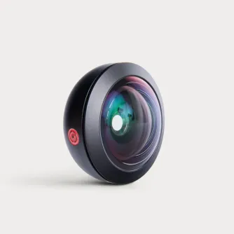 Moment Fisheye 8mm Mobile Lens II - T-Series with ultra-wide 200° field of view, featuring high-quality optical glass and a sleek matte-black aluminum body for distortion-free immersive photography.