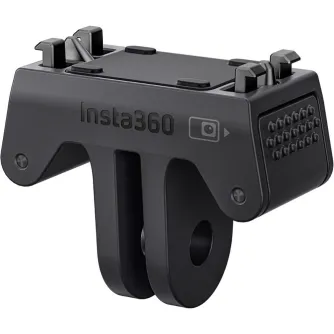 Магнитное универсальное крепление Insta360 Ace/Ace Pro с двухштырьковым зажимом и логотипом на верхней стороне