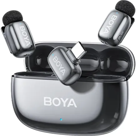 Boya wireless microphone mini 2-02 USB-C, lunar silver