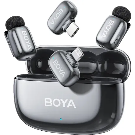 Boya wireless microphone mini 2-01 Lightning/USB-C, lunar silver
