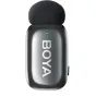 Boya mini 2-01 wireless microphone charging case featuring the BOYA logo and a green power indicator light