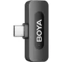Boya BY-V30 wireless USB-C microphone receiver featuring a USB-C port and the BOYA logo, compact design for dual-channel wireless systems