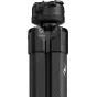 Peak Design Pro Tripod black – close-up of top section with geared center column and dual quick-release plates for heavy cameras