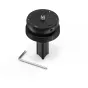 Peak Design Pro Leveling Base with 3/8-inch thread mount for third-party tripod heads, featuring +/-20-degree adjustment and tool-less installation.