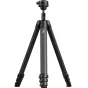 Peak Design Pro Tall Tripod melns - izturīgs oglekļa šķiedras tripods ar CNC apstrādātiem alumīnija kājiņiem un izturīgu ball head profesionālai fotogrāfijai un videofilmingam
