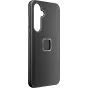 Peak Design Everyday Fabric Case for Samsung Galaxy S24+ - charcoal slim protective case with SlimLink magnetic lock, MagSafe compatible, and full rubberized bumper for drop protection