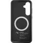 Peak Design Everyday Fabric Case for Samsung Galaxy S24+ - slim black protective case featuring a circular logo, camera cutouts, and magnetic SlimLink technology for seamless connection to Peak Design Mobile Ecosystem and MagSaf