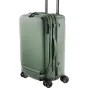 Peak Design Roller Pro Carry-On zaļganā ceļojuma koferis ar SlimDrive ritentiņu, hibrīdu polikarbonāta korpusu un aizsargājošajiem UltraZip slēdžiem drošai iepakošanai