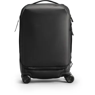 Чёрный чемодан Peak Design Roller Pro Carry-On сзади с ручкой SlimDrive™, отсеком для ноутбука и системой Cord Hook™