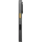 Peak Design Gnar Case for iPhone 17 Pro - rugged black polycarbonate side view with textured edge, removable USB-C port plug, and machined aluminum button