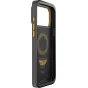 Чехол Peak Design Gnar для iPhone 17 Pro Max - прочный черный поликарбонатный кейс с оранжевыми акцентами, съемной заглушкой USB-C и текстурированными краями для активного отдыха