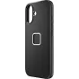 Peak Design iPhone 17 Everyday Fabric Case - slaids melns čūskas apvalks ar SlimLink tehnoloģiju, saderīgs ar Peak Design mobilajiem aksesuāriem