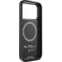 Peak Design iPhone 17 Pro Everyday Fabric Case - slaids melns sānu skats ar SlimLink magnētisko tehnoloģiju un gumijas bumpera aizsardzību