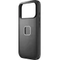 Peak Design Everyday Fabric Case for Apple iPhone 17 Pro - sleek black rear view with a rubberized bumper and a prominent camera cutout