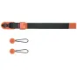 Peak Design Cuff wrist strap with adjustable aluminum adjuster, orange accent webbing, and V4 Anchor connectors for secure camera drop protection