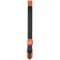 Peak Design Cuff wrist strap in black and orange with adjustable aluminum lock and magnetic clasp for secure camera protection
