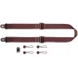 Peak Design Slide Lite camera strap set featuring dual adjustable buckles, Anchor Link connectors, and a microfiber pouch for secure carrying of mirrorless and DSLR cameras.