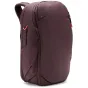 Peak Design Travel Backpack 30L in Eclipse colorway, burgundy side view showcasing padded shoulder straps and magnetic flap closure for secure travel.