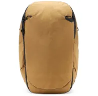 Peak Design Travel Backpack 30L coyote tan front view with durable Coyote X-Pac recycled fabric and magnetic strap stowagePeak Design Travel Backpack 30L coyote tan front view with durable Coyote X-Pac recycled fabric and magnetic strap stowage
