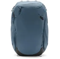 Peak Design Travel Backpack 45L in ocean blue, front view showcasing expandable storage and durable recycled 400D nylon construction.Peak Design Travel Backpack 45L in ocean blue, front view showcasing expandable storage and durable recycled 400D nylon construction.
