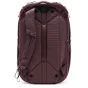 Peak Design Travel Backpack 45L in eclipse color, front view showcasing expandable storage compartments and durable 400D recycled nylon construction.