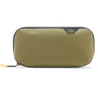 Peak Design Tech Pouch Small in kelp green, a compact weatherproof organizer featuring a 12-pocket interior and durable Versa Shell exterior.Peak Design Tech Pouch Small in kelp green, a compact weatherproof organizer featuring a 12-pocket interior and durable Versa Shell exterior.