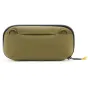 Кейс Peak Design Tech Pouch Small в цвете kelp, вид сзади с прочной водоотталкивающей тканью и двумя петлями для аксессуаров.