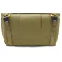 Peak Design Field Pouch V2 olive kelp front view featuring adjustable straps and roll-top closure