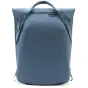 Peak Design Everyday Totepack V2 20L ocean blue weatherproof backpack with padded shoulder straps, dual side zippers, and magnetic clasp closure