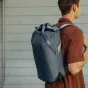 Peak Design Everyday Totepack V2 20L ocean backpack with padded shoulder straps, weatherproof and eco-friendly recycled 400D nylon material, dual side zippers and magnetic clasp closure.