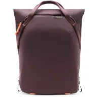 Peak Design Everyday Totepack V2 20L in Eclipse burgundy, front view featuring dual handles and magnetic clasp closurePeak Design Everyday Totepack V2 20L in Eclipse burgundy, front view featuring dual handles and magnetic clasp closure