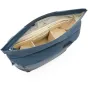 Peak Design Everyday Tote V2 15L ocean blue bag with open interior view showing customizable FlexFold dividers, padded laptop sleeve, and magnetic document closure