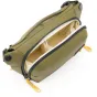 Peak Design Everyday Sling V2 3L kelp color – open view of weatherproof UltraZip compartment with padded interior and adjustable dividers for organized gear storage